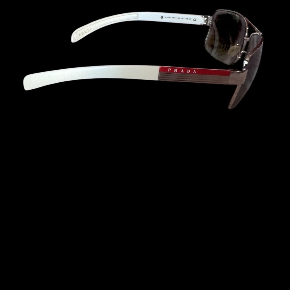 Prada Silver Aviator Sunglasses - Picture 3 of 4